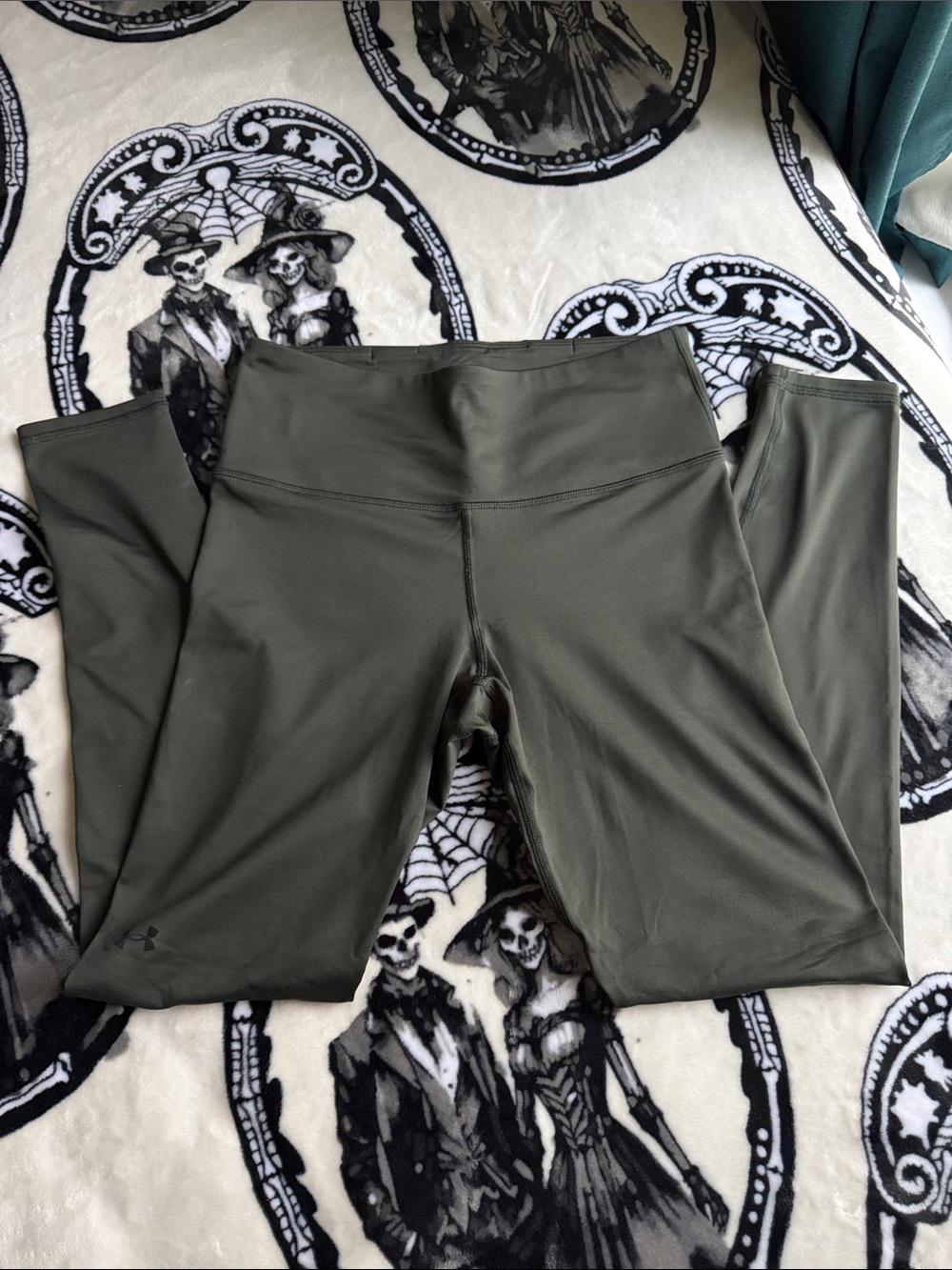 Under Armour Olive Green cold gear High-Waist Running Leggings